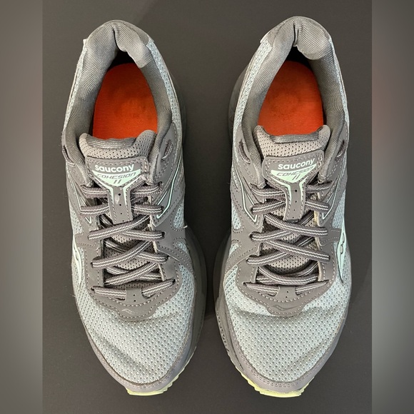 Saucony Cohesion 11 Gray & Mint Running Shoes, Women’s 7.5 - Picture 2 of 8